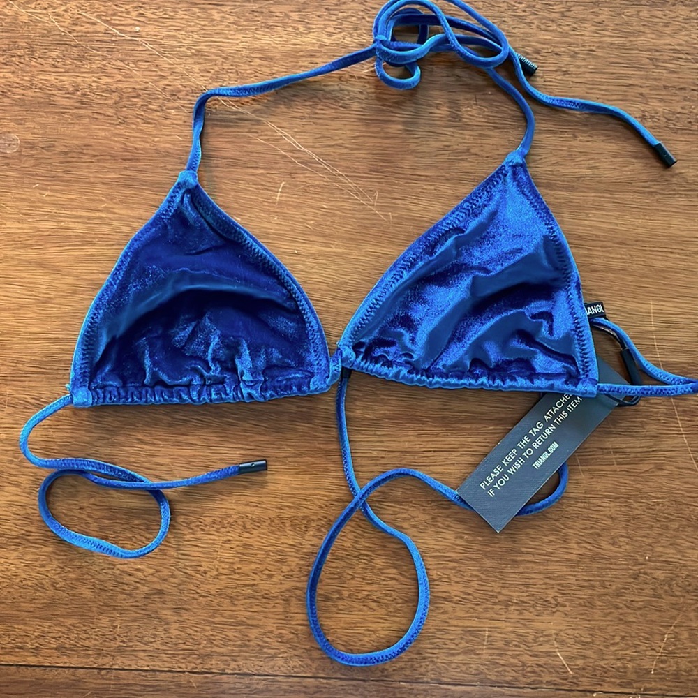 Freya Space Blue Velvet Triangl Bikini (TOP ONLY)